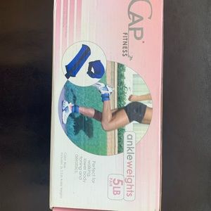 NWT CAP Fitness blue Ankle or Wrist Weights 5 lb Pair 2.5 lbs Each